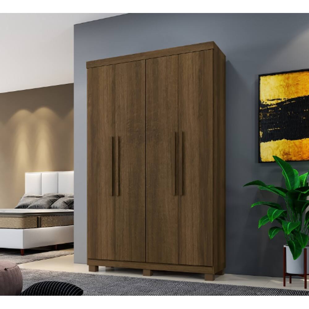 Guarda Roupa Milão 4 Portas 100% MDF Benetil Móveis - Imbuia