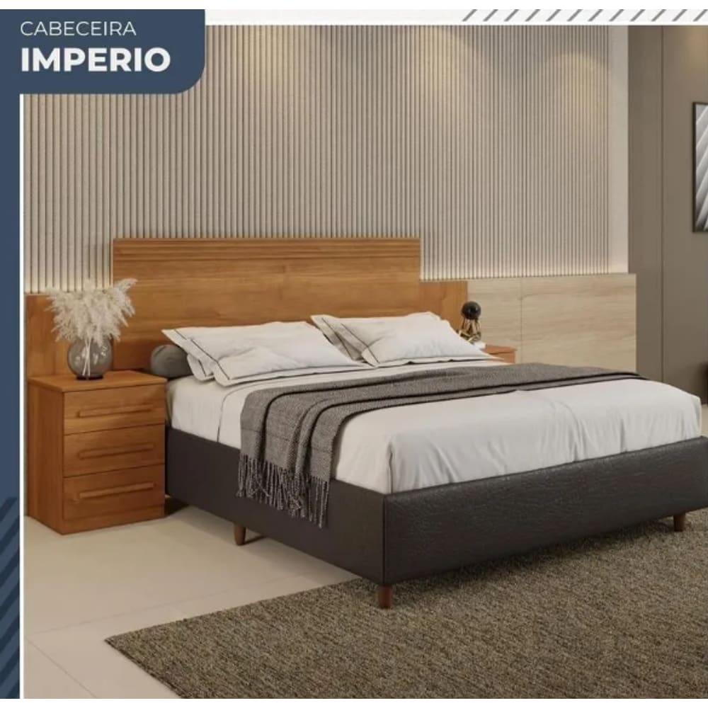 Cabeceira Extensiva Casal Queen Império Benetil Móveis - Cinamomo