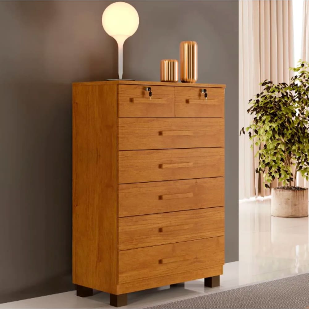 Cômoda New Barcelona 7 Gavetas Benetil Móveis - Cinamomo