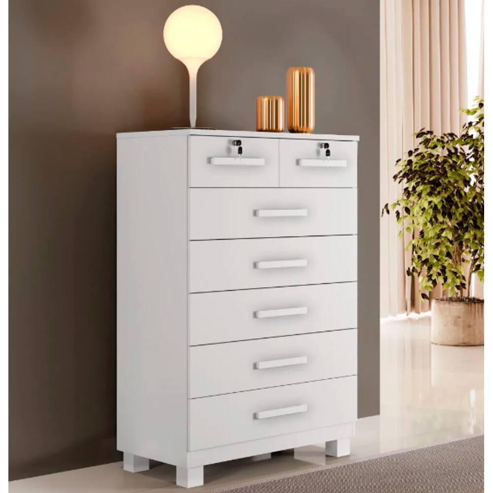 Cômoda New Barcelona 7 Gavetas Benetil Móveis - Branco