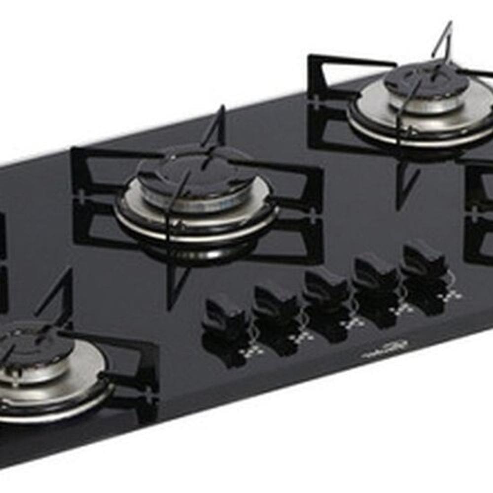 Cooktop A Gas Vidro Automatico 5 Bocas 46x68cm - Fischer