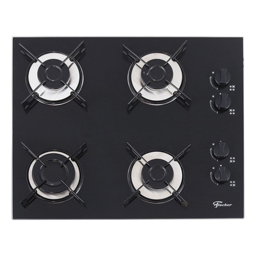 Cooktop A Gas Vidro Automatico 4 Bocas 46x55cm - Fischer