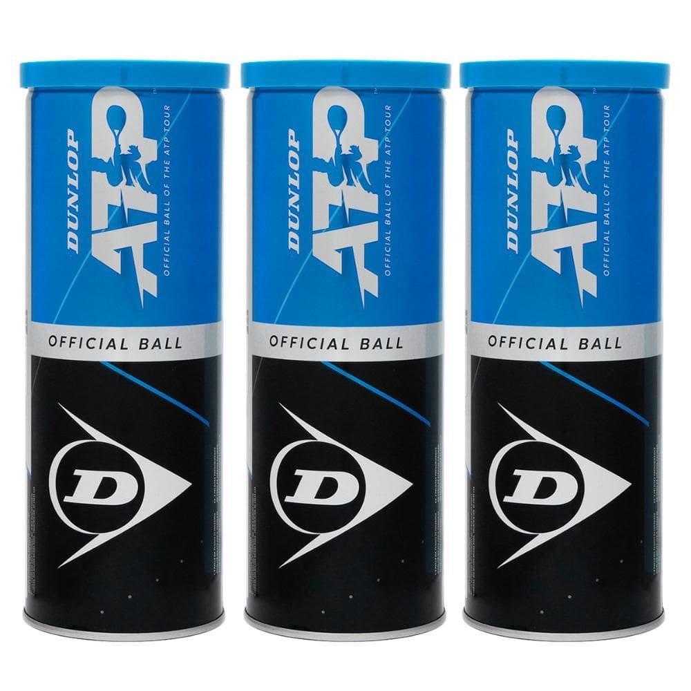 Bola de Tênis Dunlop ATP Premium - Pack com 3 Tubos