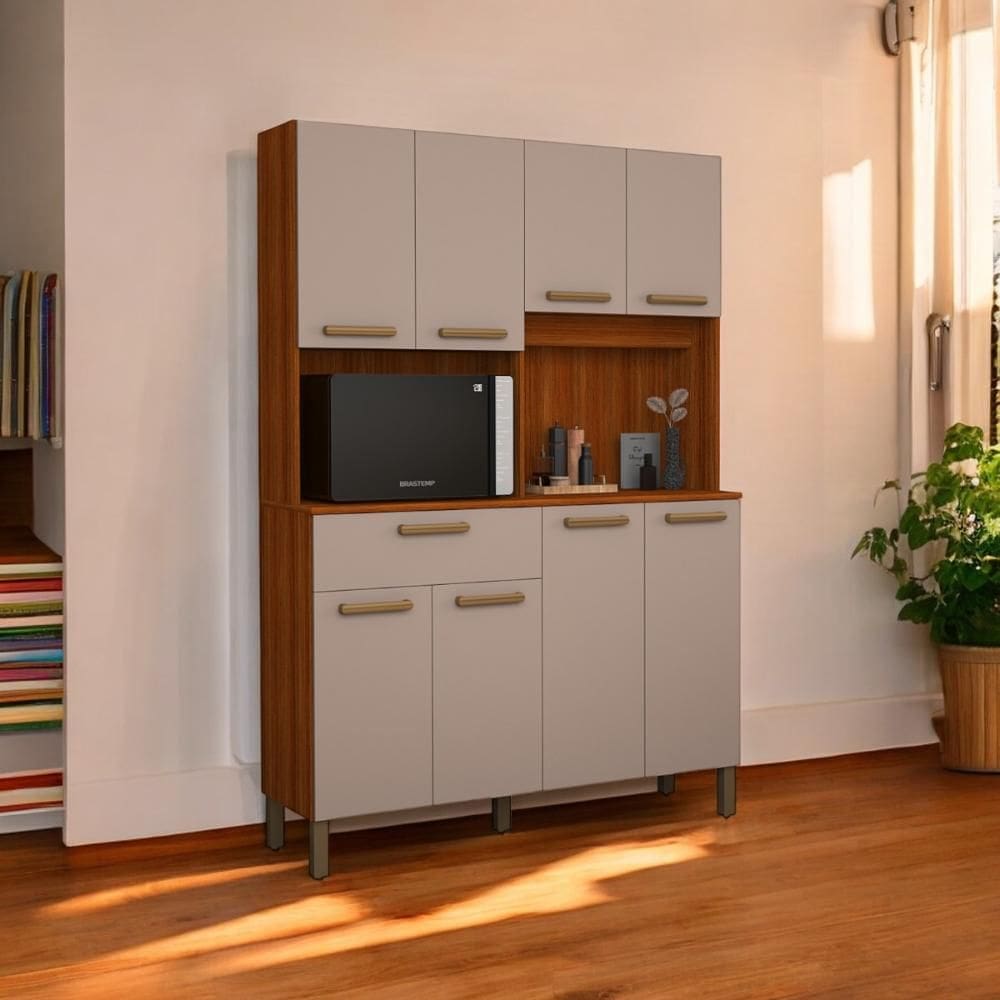 Cozinha Elegante 08 Portas Jade Cinamomo e Connect