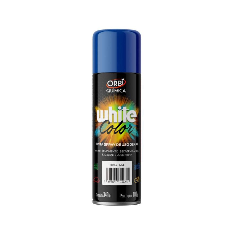 Tinta Spray Azul Uso Geral Orbi Química 340ml