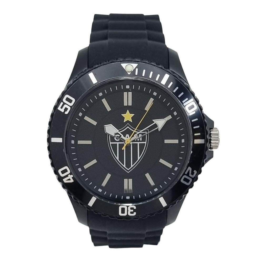 Relógio Galo Oficial Masculino Borracha Preto Galo-001-2