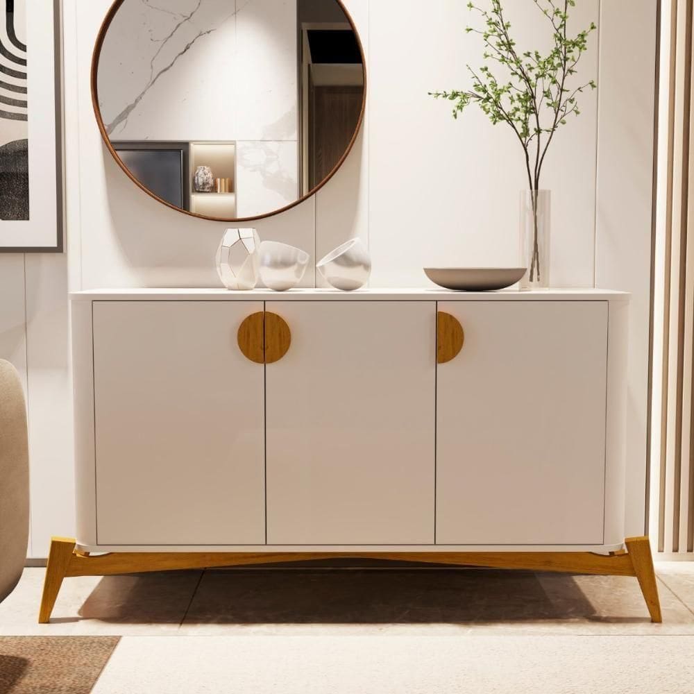 Buffet 3 Portas Juazeiro Off White Elegante