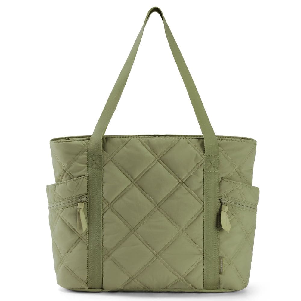 Sacola BAGSMART Puffer para mulheres verde 24L com zíper