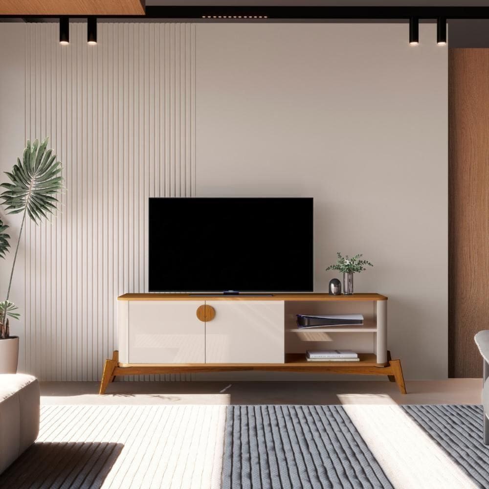 Rack 60 Polegadas Juazeiro Off White Nature