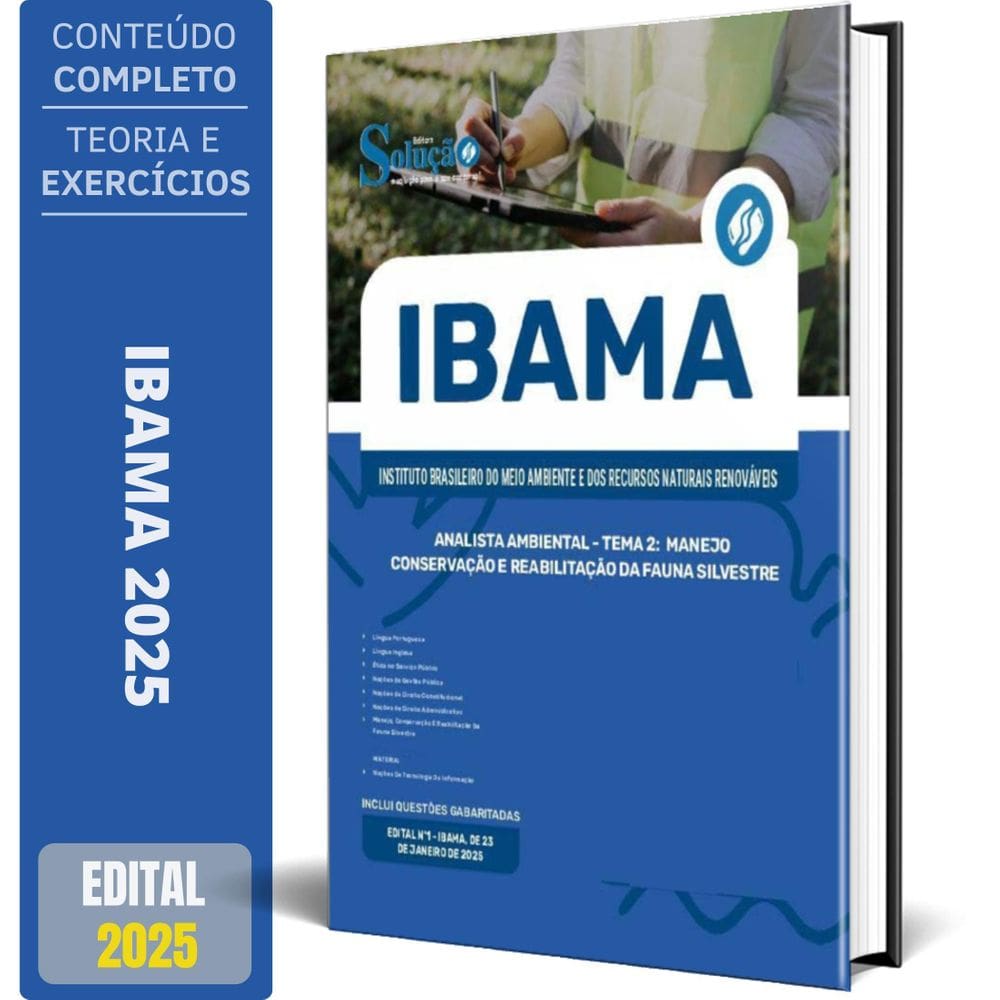 Apostila Ibama 2025 Analista Ambiental Tema 2: Manejo,
