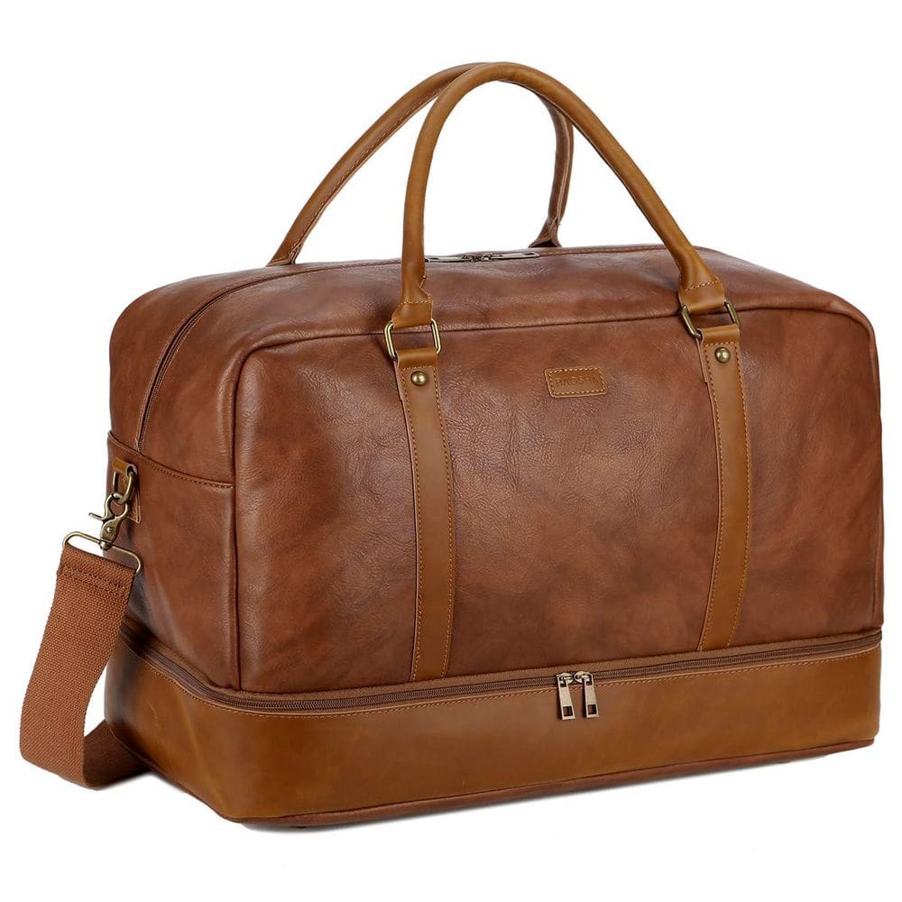 Sacola de viagem Baosha Vegan Leather com compartimento para sapatos