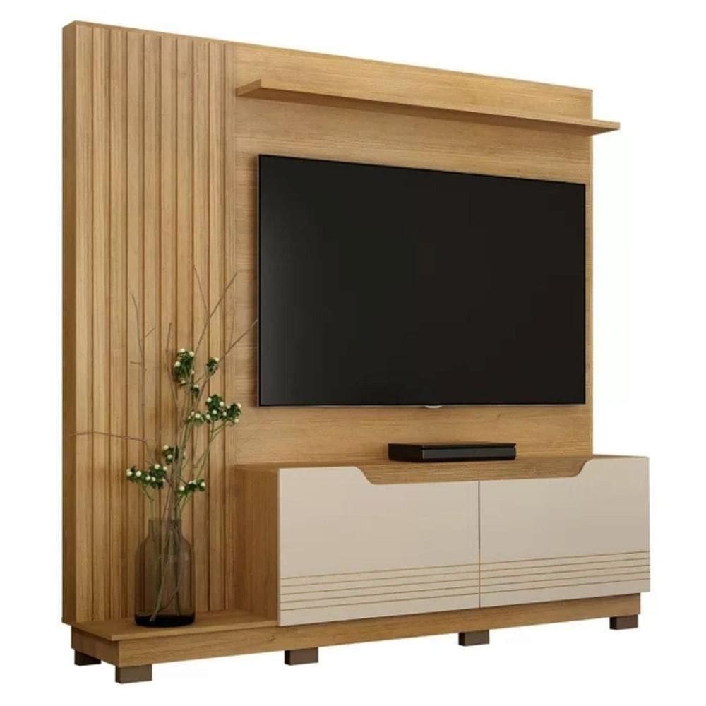Estante Home Para Tv Até 80 Polegadas Santiago Valdemóveis Cinamomo Off