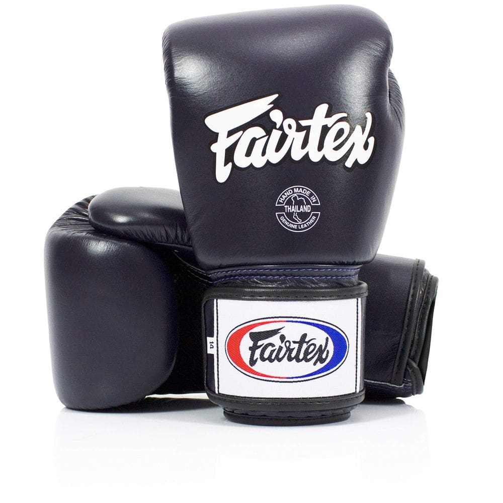 Luvas de boxe Fairtex BGV1BR Muay Thai respiráveis 350g azuis