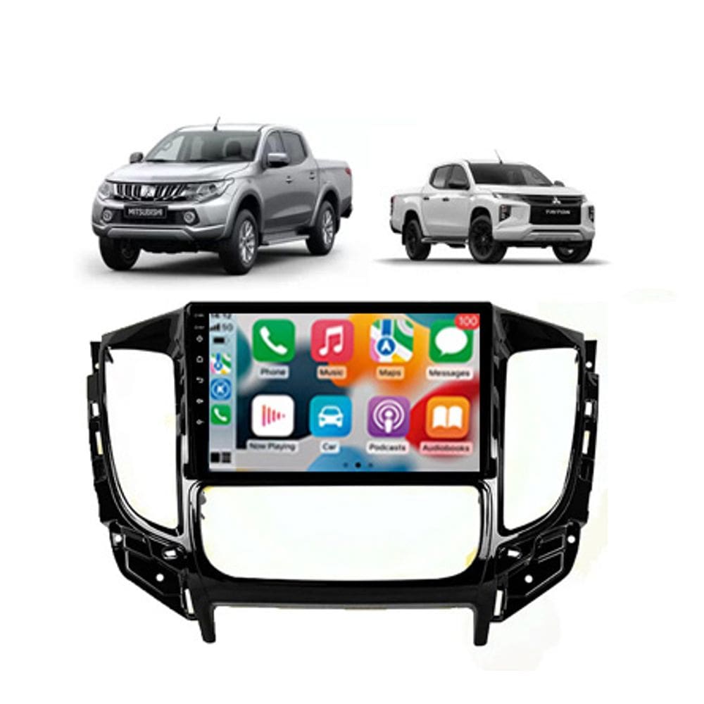 Kit Multimidia L200 Triton Ar Digital 2016 / 2023 Carplay AndroidAuto 9 Pol - Roadstar 908BR
