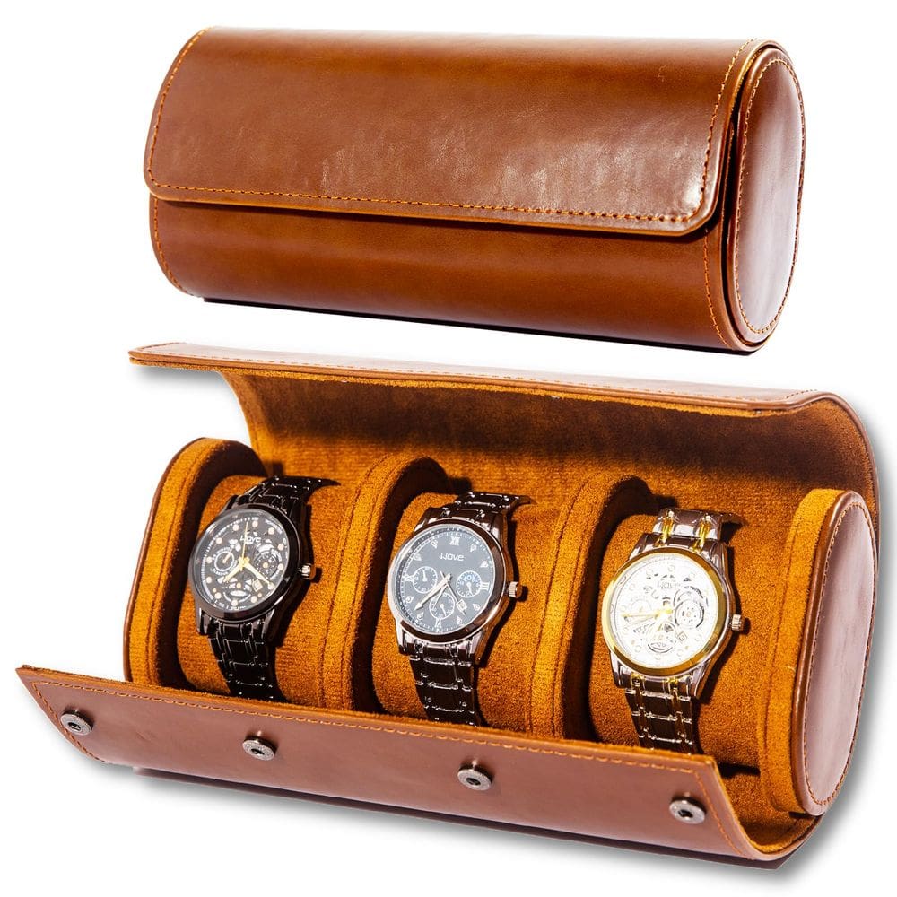 Estojo de viagem Watch Mr.Okay 3 Classic Leather para homens