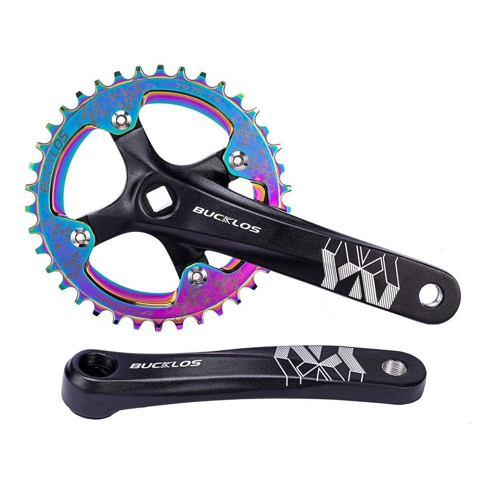 Bicicleta de montanha BTT com manivela BUCKLOS, velocidade única, 170 mm