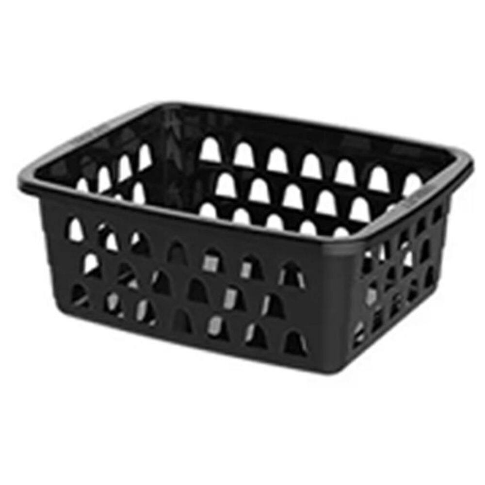 Kit 24 Cesto Multiuso Pequeno Preto 12X6X16Cm Pp Uninjet 0583