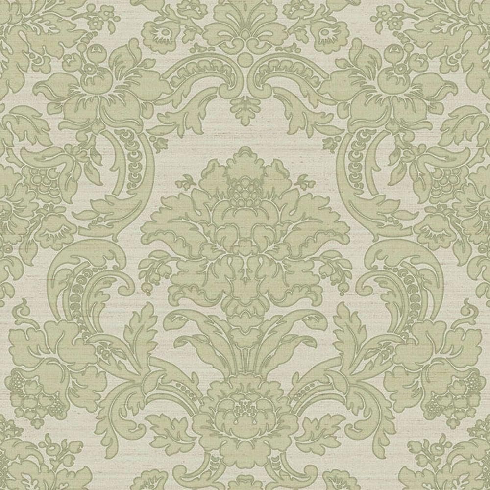 Papel De Parede Tradizioni Damask Verde 33345
