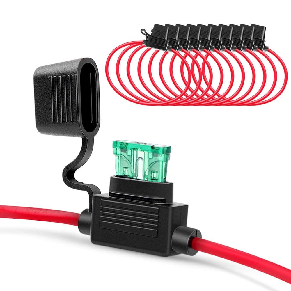 Suporte de fusíveis Nilight NI-FH01 14AWG, 30A, pacote com 10
