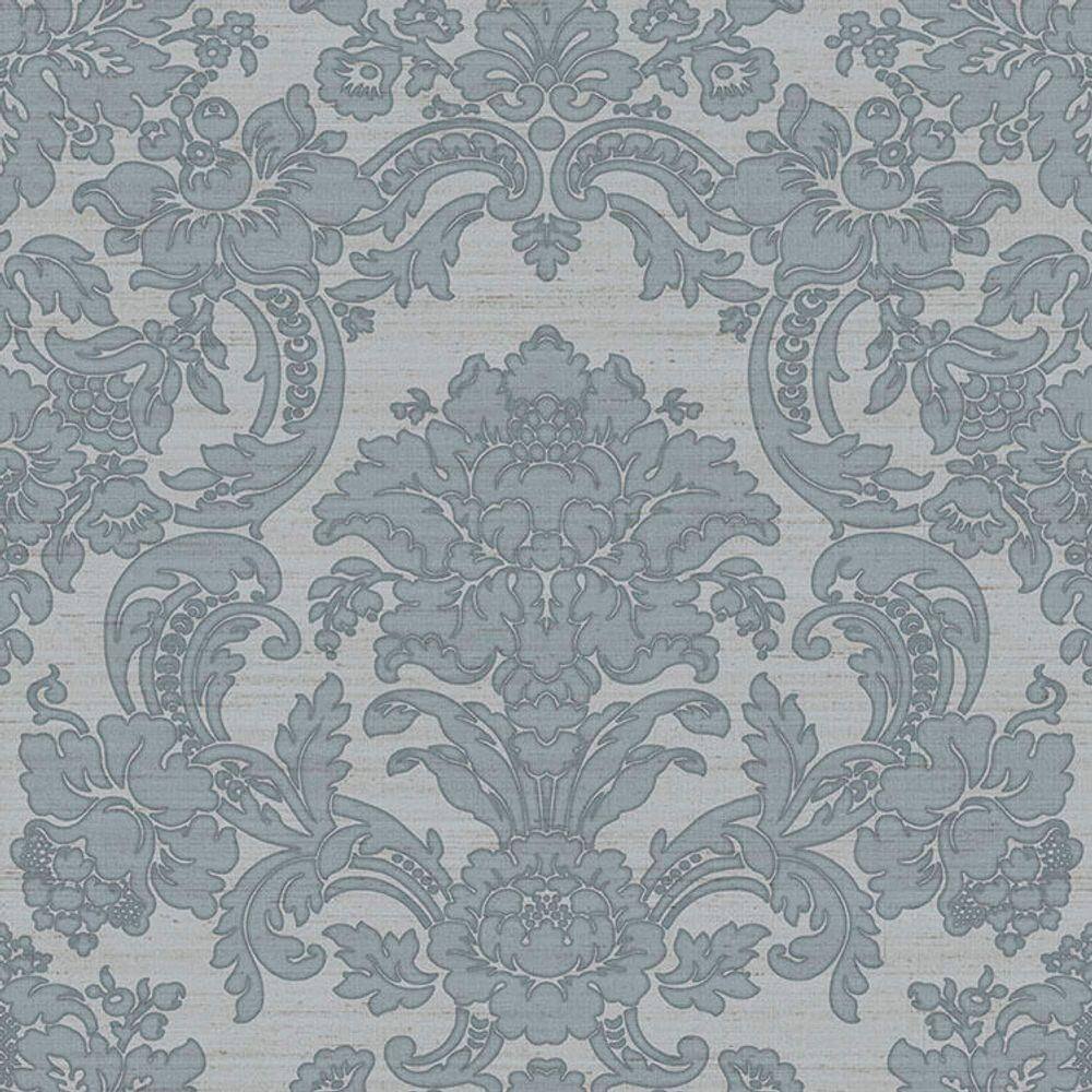 Papel De Parede Tradizioni Damask Azul 33346