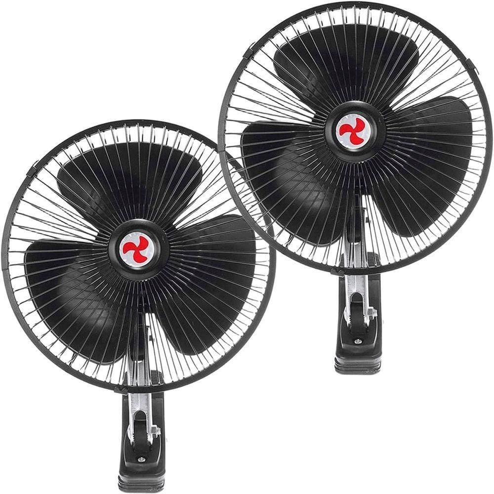 Kit 2 Mini Ventilador Veicular Carro Caminhão ônibus De 20cm