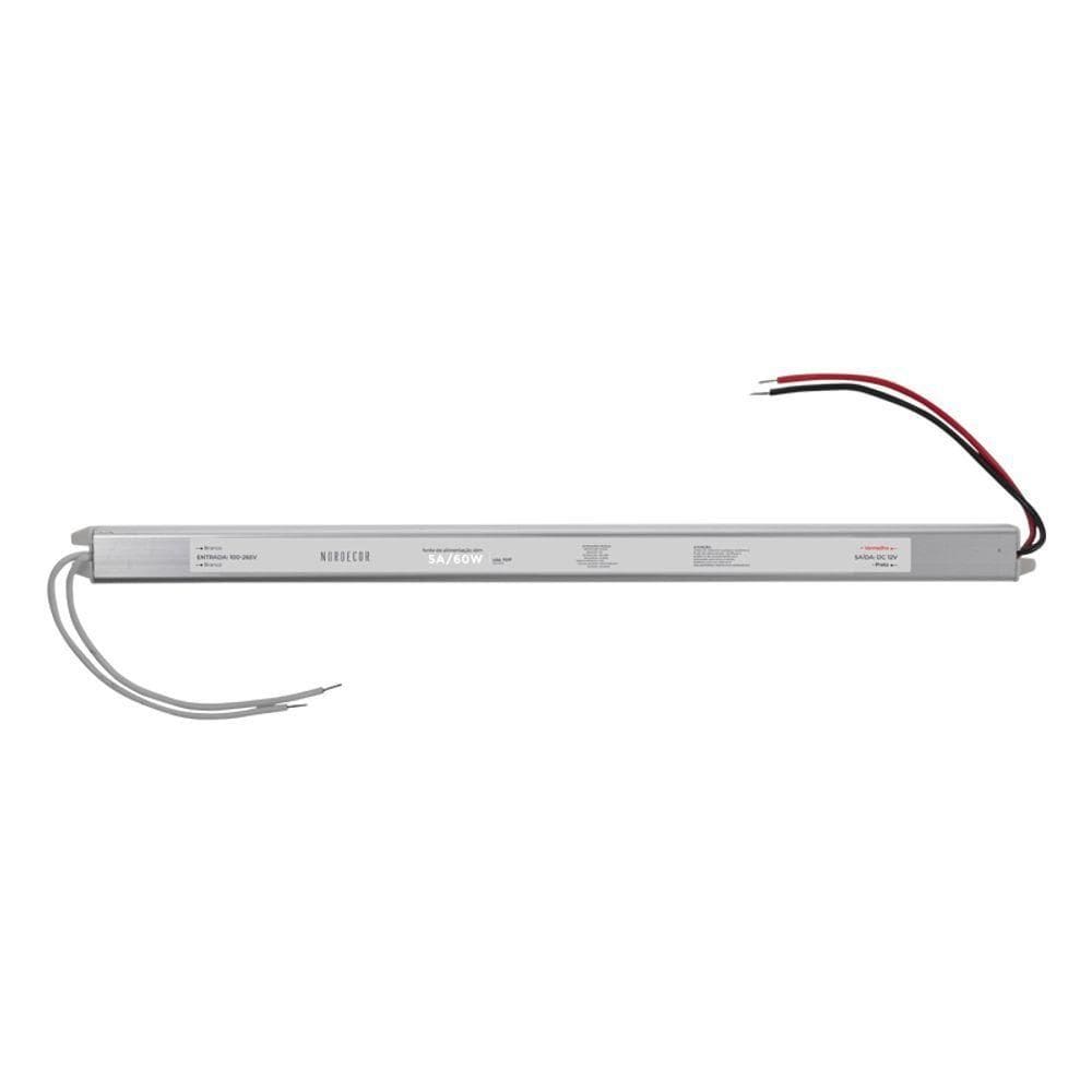 Fonte Slim Para Fita Led 12v 5a - 60w Bivolt