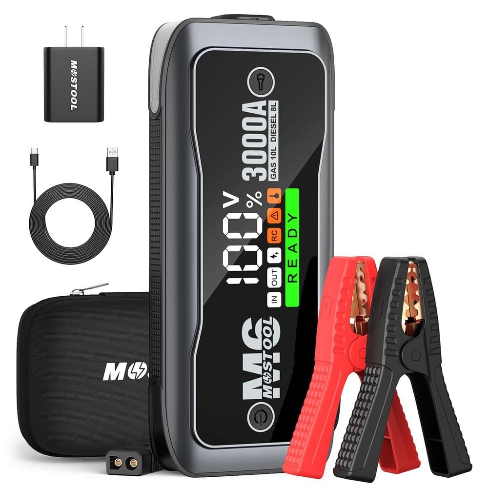 Bateria de carro Jump Starter MOSTOOL M6 3000A Peak 12V