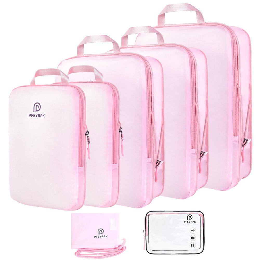 Conjunto de cubos de embalagem de compressão PFEYRPK 7 para viagem com bolsa