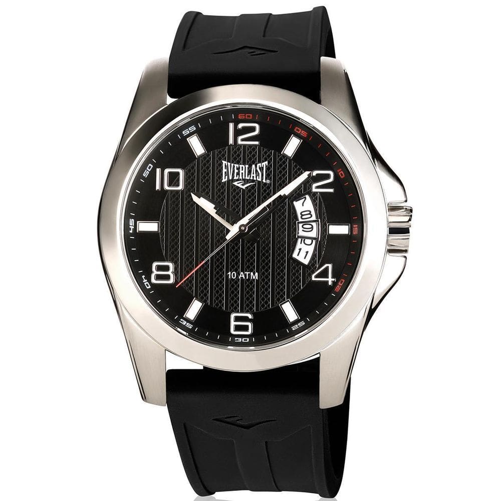Relógio Masculino Everlast Preto À Prova D`Água 100 M E168