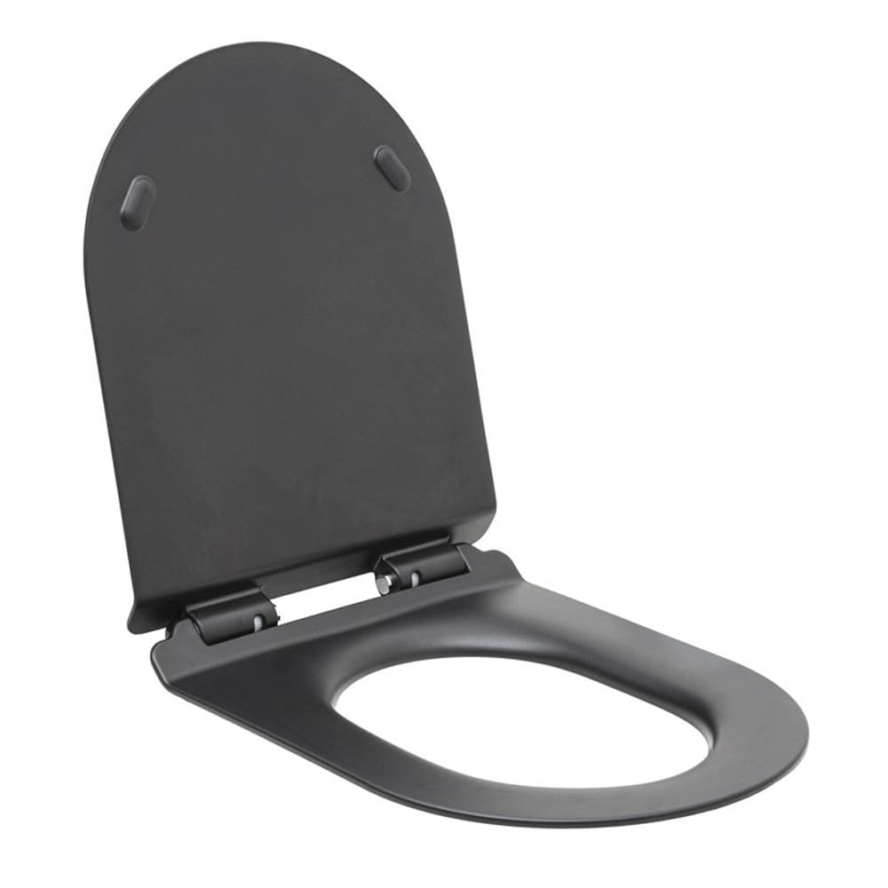 Assento Termofixo com Soft Close para Vaso Sanitário Amazonita Pingoo.casa - Preto