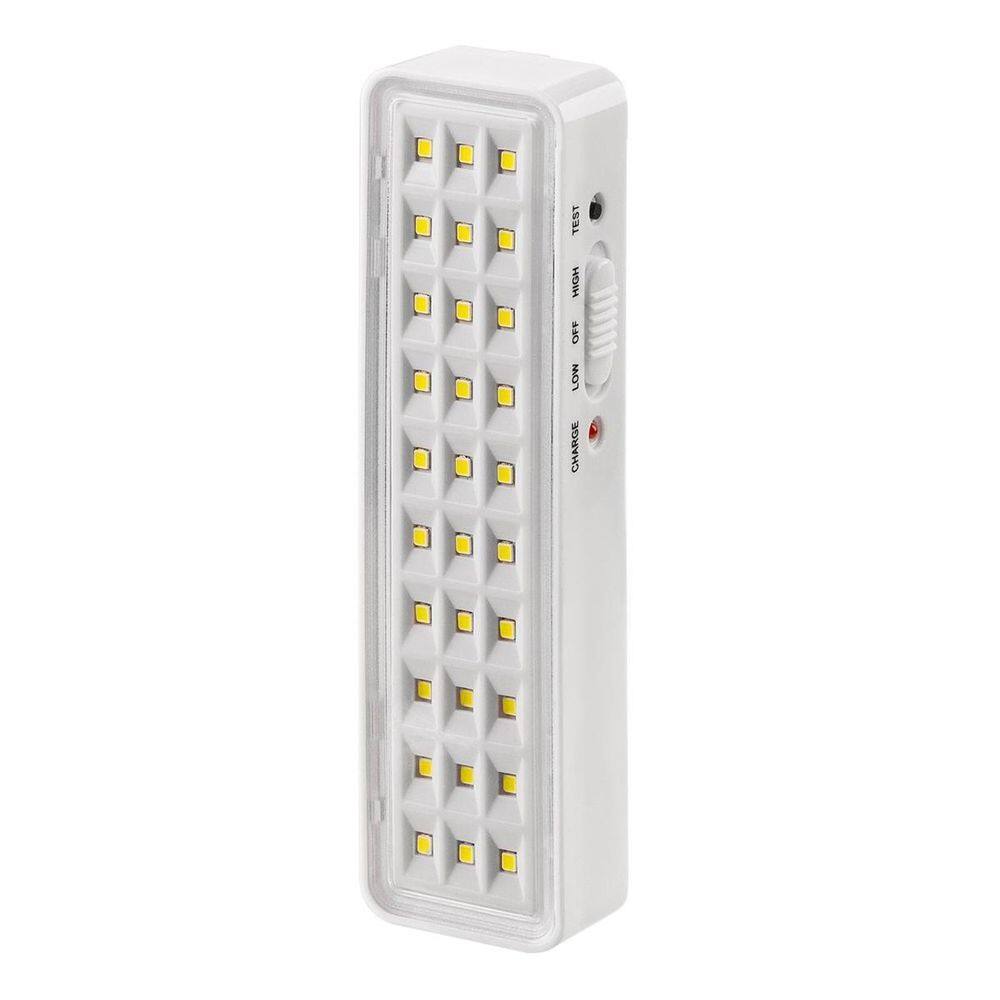 Luminária De Emergência Branco Alto Brilho Iluminação Bivolt