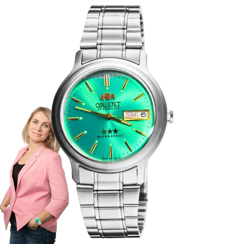 Relógio Orient Masculino Mecânico Automático 3 Estrelas Aço Inóx Redondo Casual Prata 469WA1AF E1SX