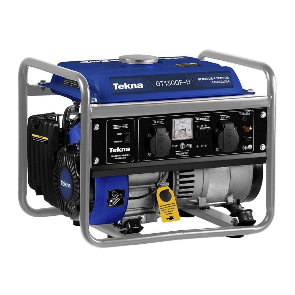 Gerador de Energia a Gasolina Tekna, GT1300FB, 1,25KVA – Bivolt