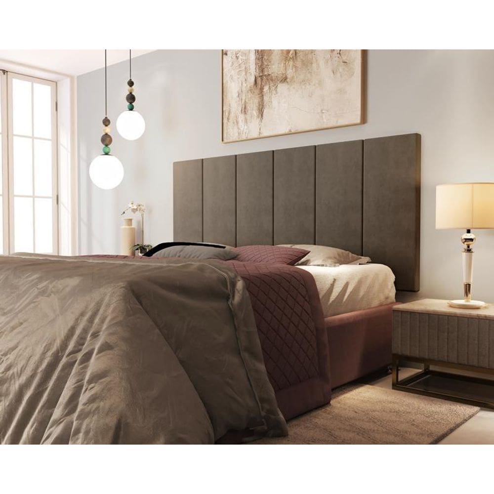 Painel Cabeceira Cama King 1,95 Million Marrom