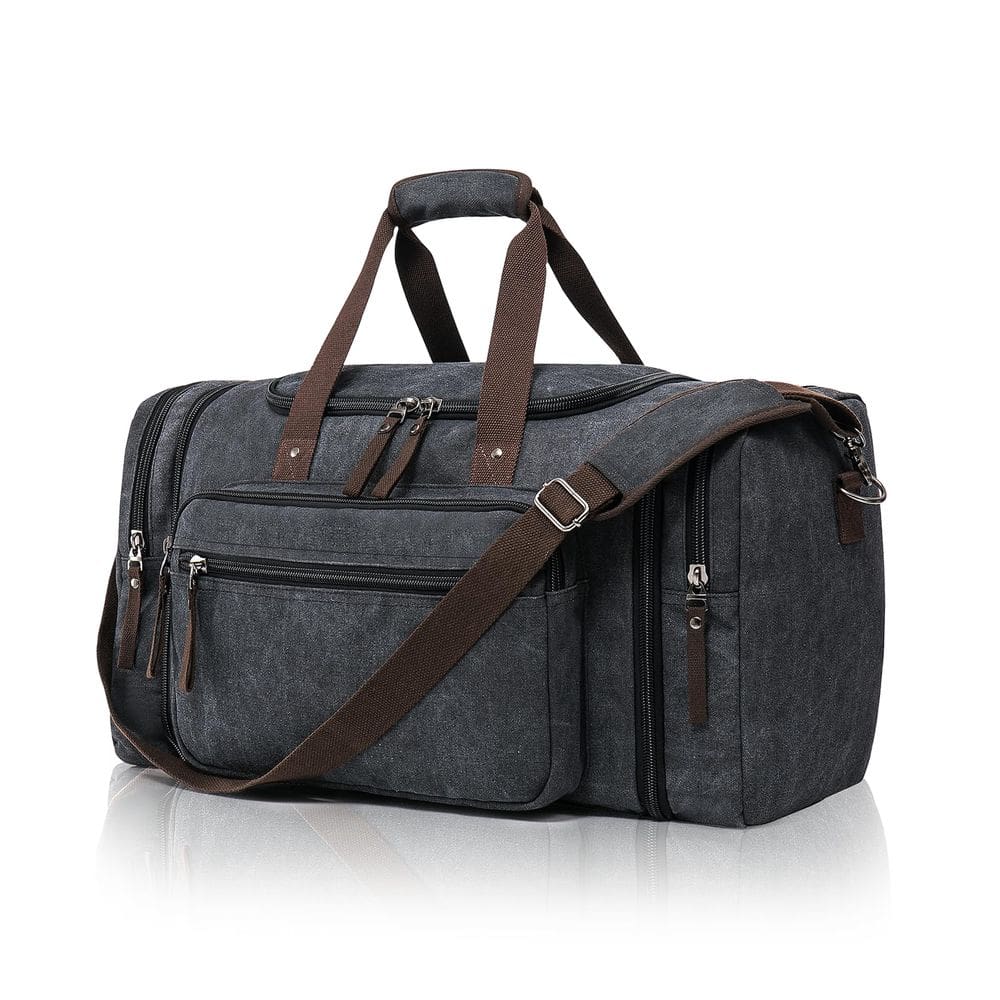 Mochila EKOROMIER de lona expansível para homens cinza escuro