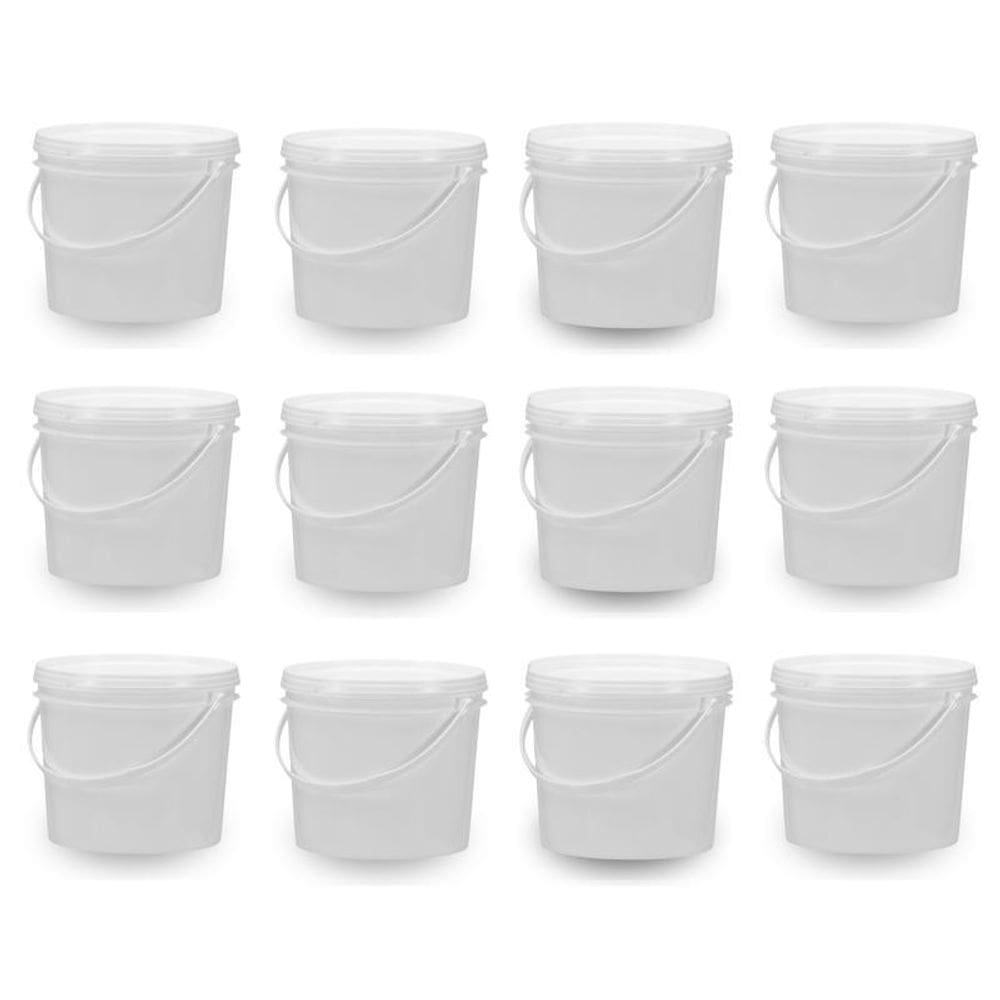 Balde Para Massinha 1.8 Litros Branco 12 Pçs