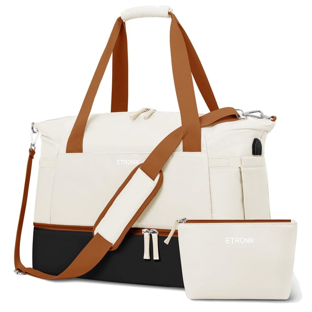 Bolsa de ginástica ETRONIK para mulheres, mochila de viagem com compartimento para sapatos
