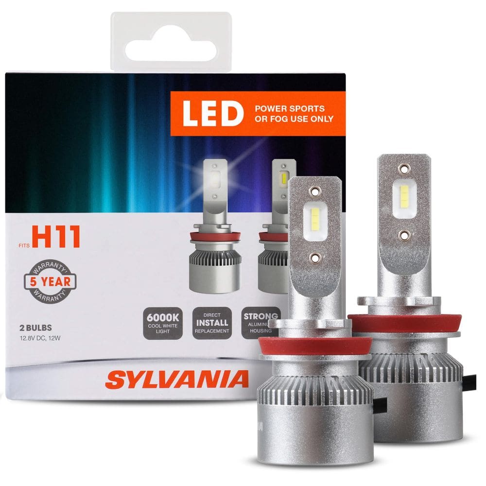 Lâmpadas LED Powersport para faróis SYLVANIA H11 6000K - pacote com 2
