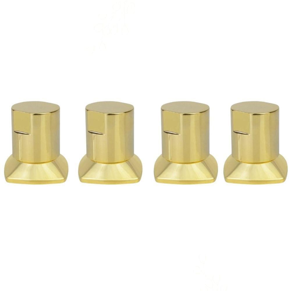Kit 04 Und Acabamento Registro Dourado Ouro Encaixe Padrao Deca Docol 1.2 E 3.4 Docol
