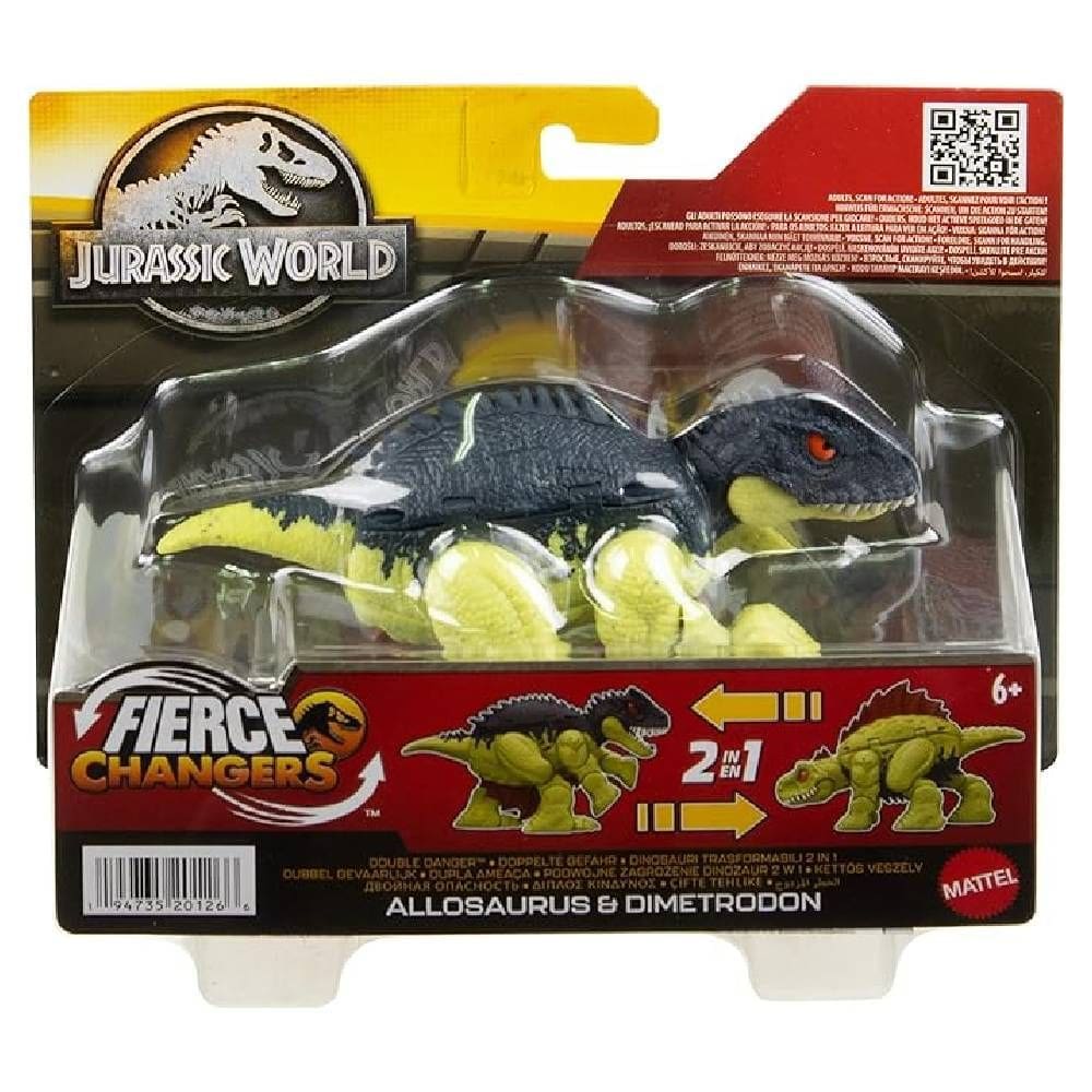 Dinossauro - Jurassic World - Allosaurus E Dimetrodon MATTEL