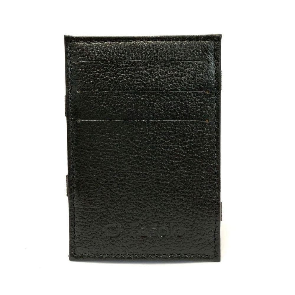 Carteira Mágica Porta Cartão Couro Fasolo U021 Preta