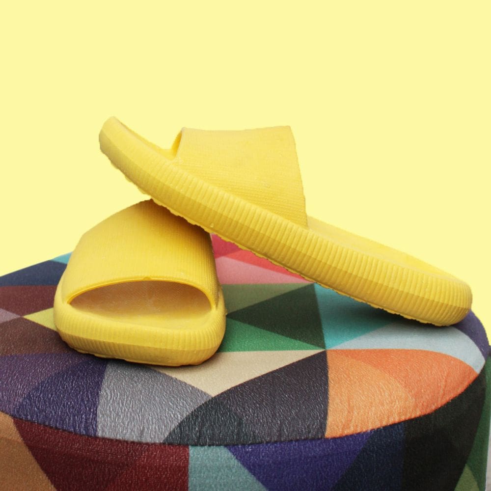 Chinelo Unissex Super Macio Antiderrapante Amarelo 34/35