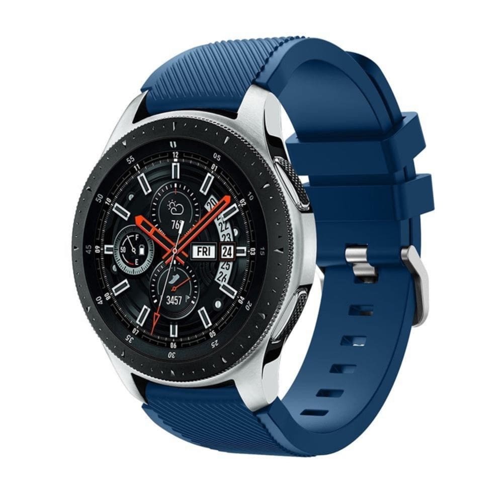 Pulseira para Galaxy Watch 3 45 mm de silicone azul marinho