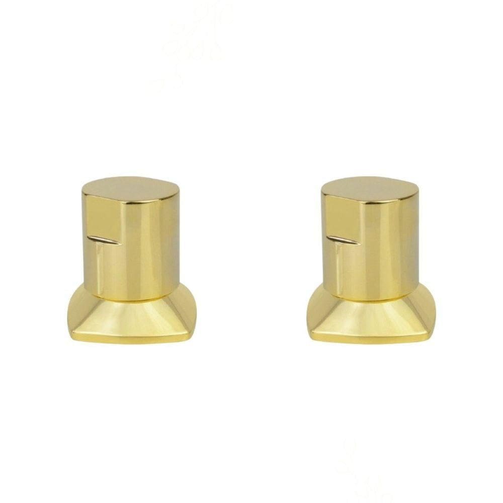 Kit 02 Und Acabamento Registro Dourado Ouro Encaixe Padrao Deca Docol 1.2 E 3.4 Docol
