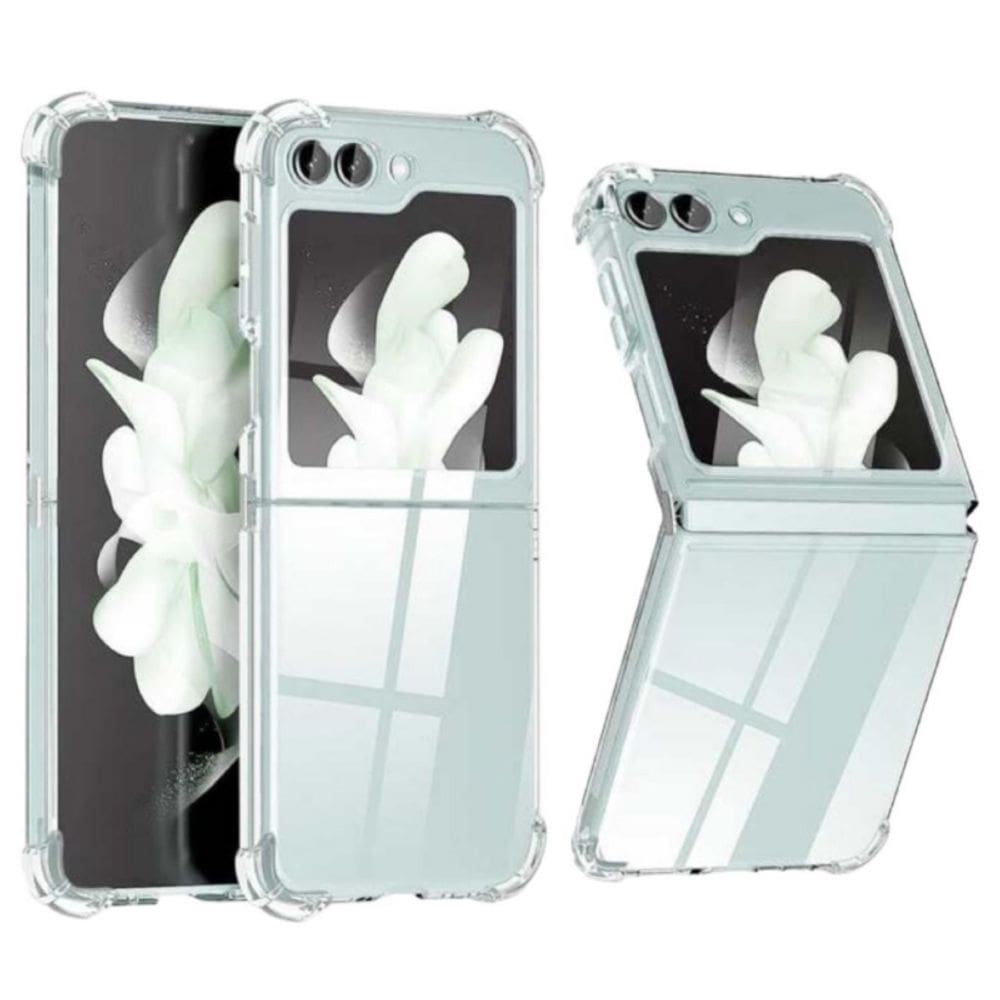 Capa para Samsung Z Flip 5 em silicone reforçado transparente