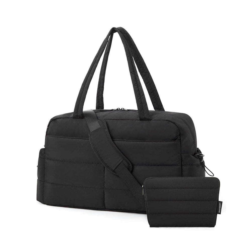 Mochila BAGSMART Travel Puffer Tote 31L para mulheres preta