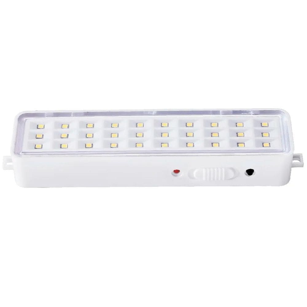 Luminária De Emergência Branco Bivolt Alto Brilho Sensor