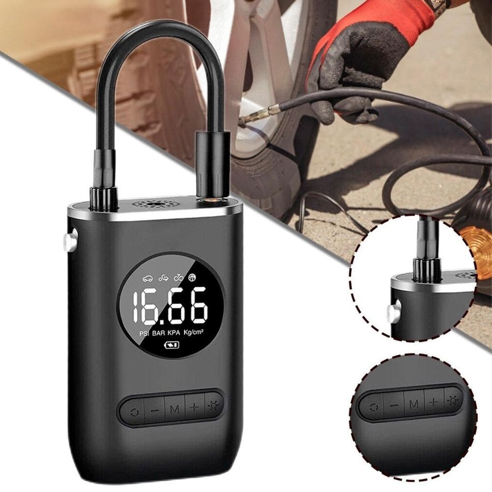 Compressor Digital Portátil Compacto Para Pneus E Boias