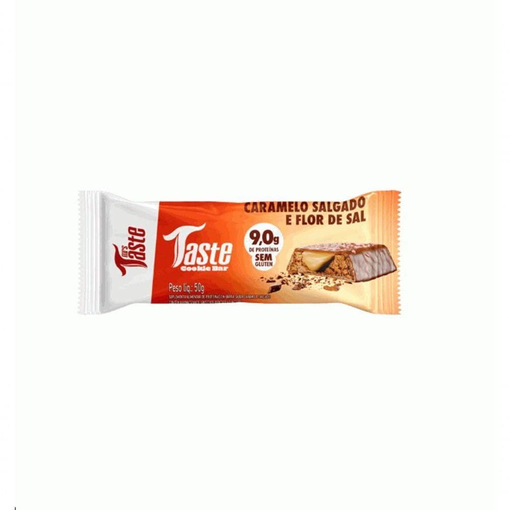 Taste Cookie Bar 45g Sabor Caramelo Salgado E Flor De Sal 50g
