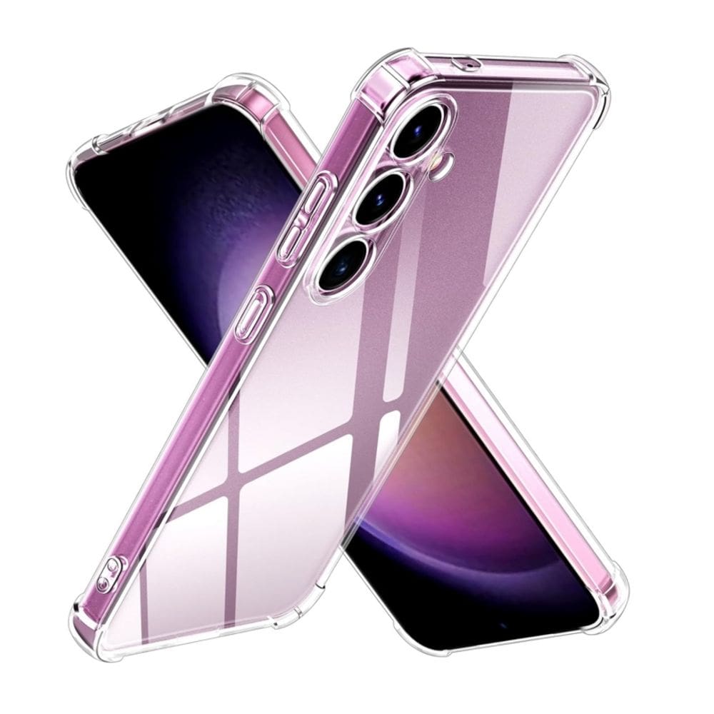 Capa de telefone Samsung S24 transparente reforçada à prova de choque